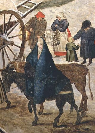 El pago del diezmo o El censo en Belén (detalle) de Pieter III Brueghel